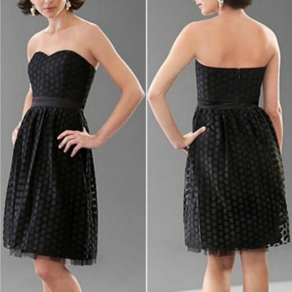 White House Black Market Polka Dot Tulle Strapless Fit & Flare Dress 8 NWT - Picture 2 of 11